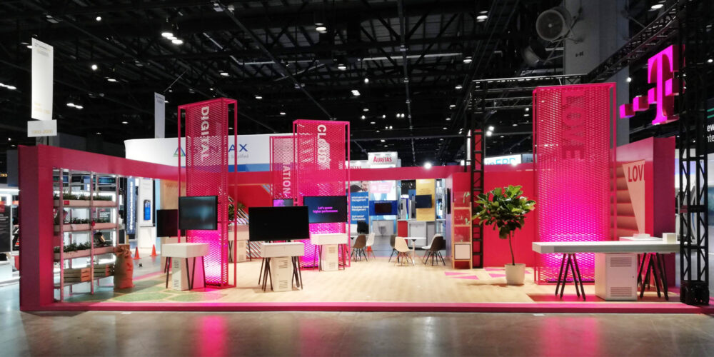 Frontview of the Telekom exhibition stand at the ASUG conference in Orlando