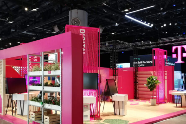 Side view of the Telekom exhibition stand at the ASUG conference in Orlando